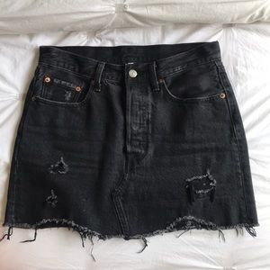 Levi’s Deconstructed Denim Skirt